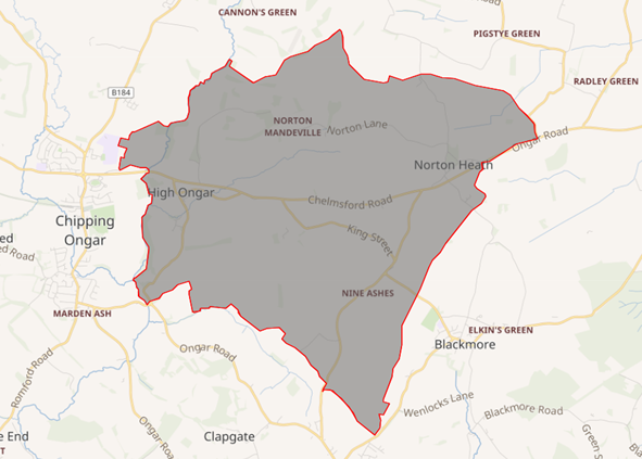 Map of High Ongar Parish